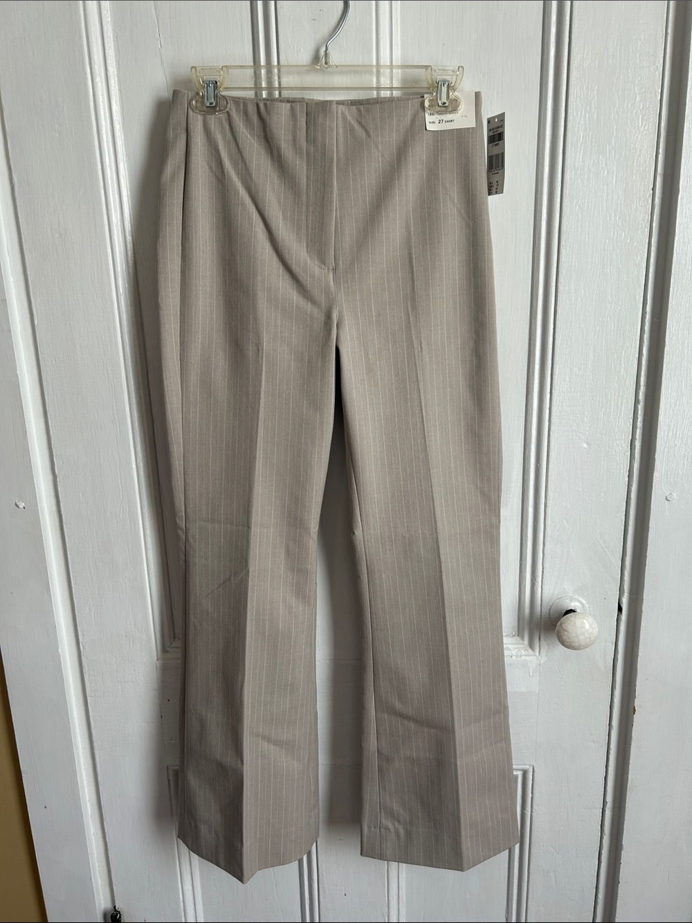 Abercrombie & Fitch Taupe Pinstripe Dress Pants